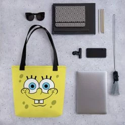 Printful Accessories SpongeBob SquarePants Happy Big Face Tote Bag