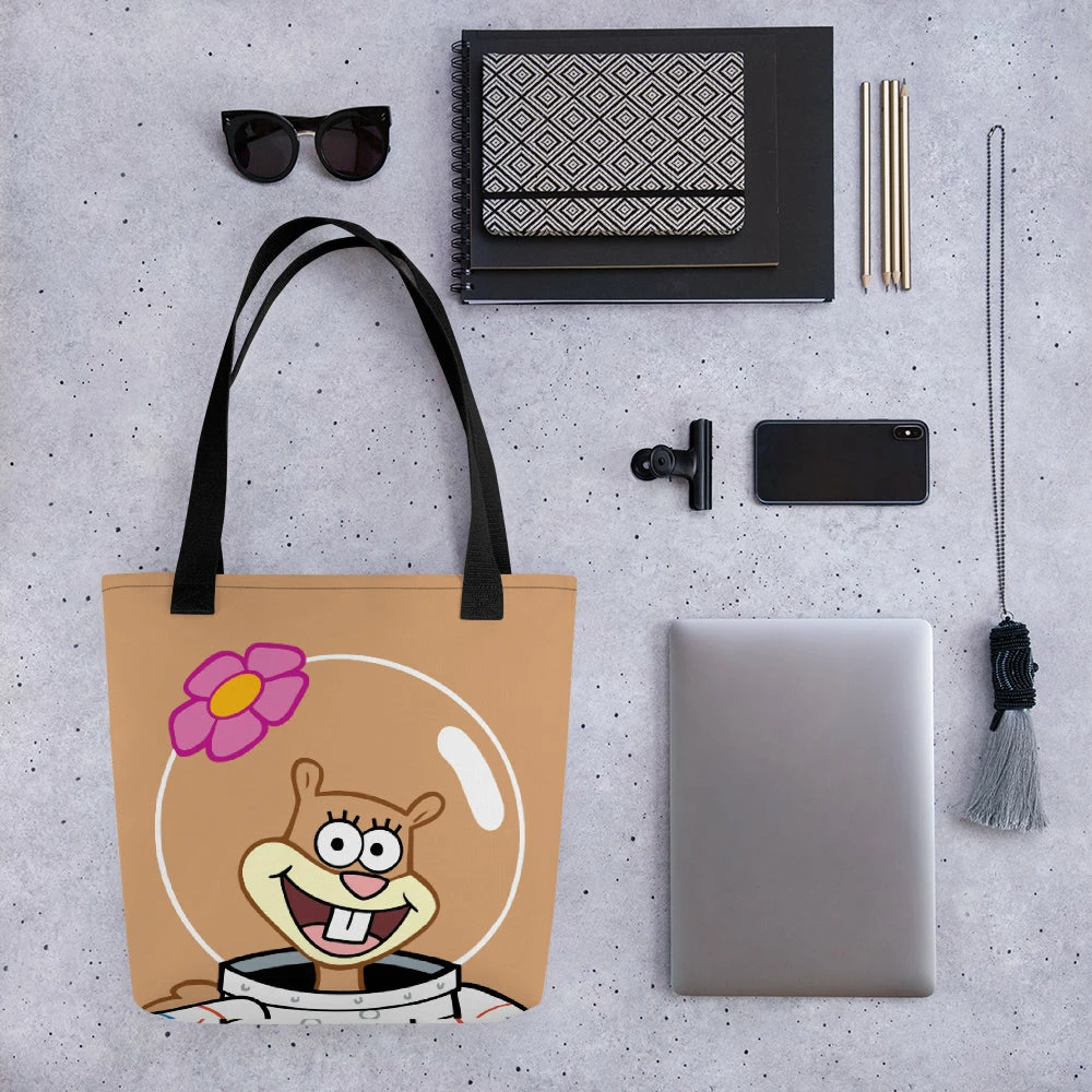 Printful SpongeBob SquarePants Sandy Big Face Premium Tote Bag Accessories 2 Printful SpongeBob SquarePants Sandy Big Face Premium Tote Bag Accessories