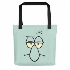 Printful SpongeBob SquarePants Squidward Big Face Premium Tote Bag