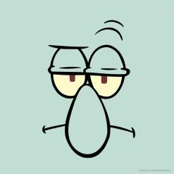 Printful SpongeBob SquarePants Squidward Big Face Premium Tote Bag