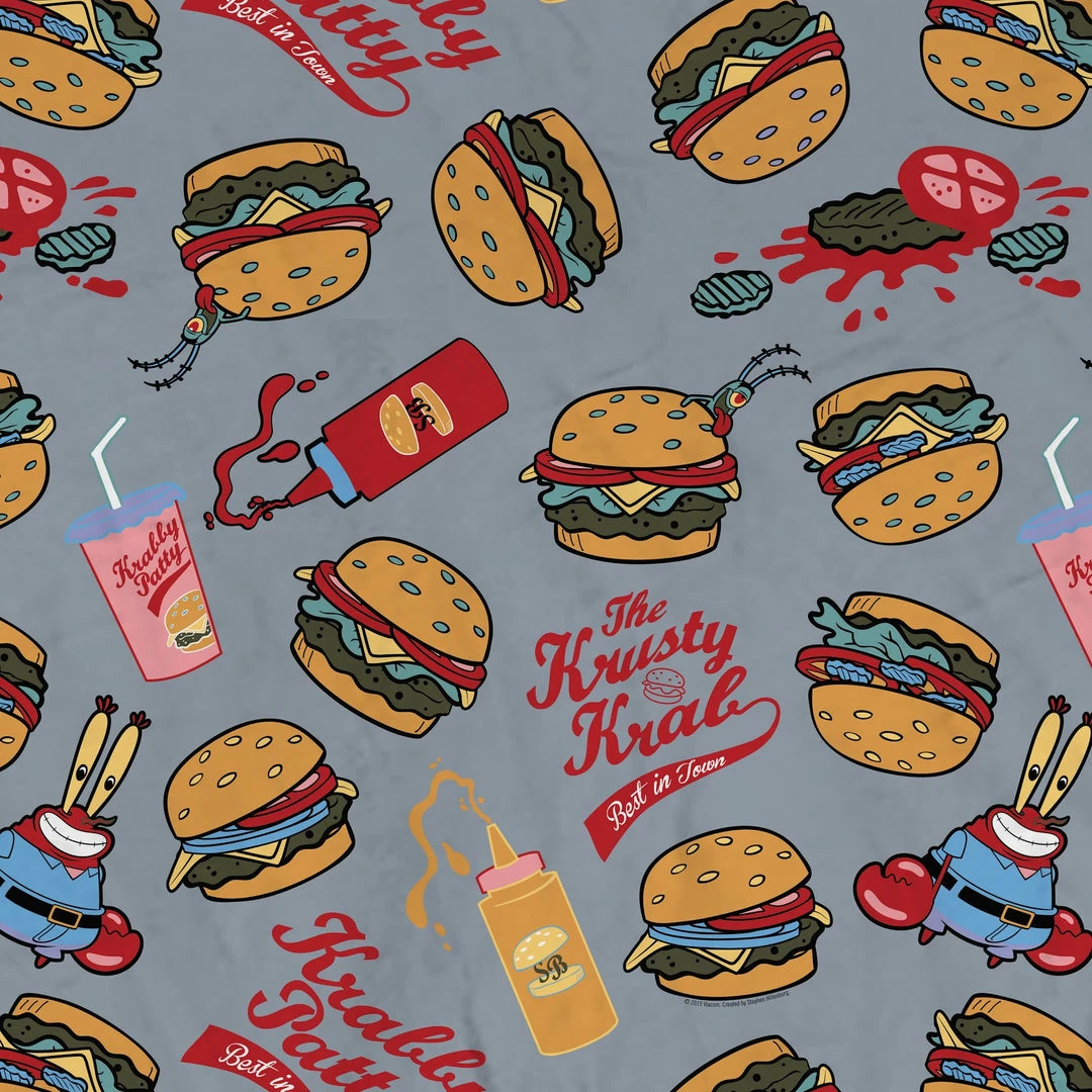 Progift Mr. Krabs Sherpa Blanket Kids & Baby 2 Progift Mr. Krabs Sherpa Blanket Kids & Baby