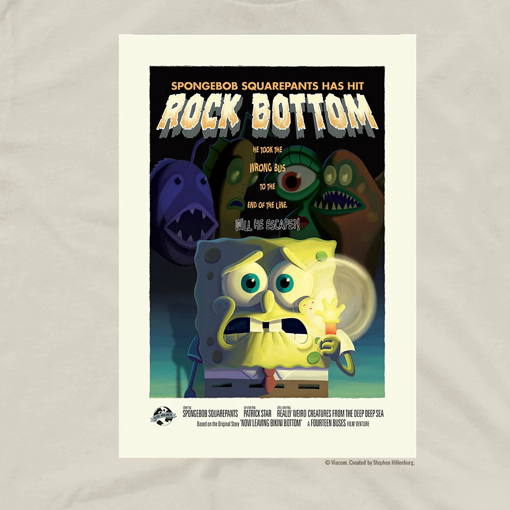 Monster Digital SpongeBob SquarePants Rock Bottom Adult Short Sleeve T-Shirt 2 Monster Digital SpongeBob SquarePants Rock Bottom Adult Short Sleeve T-Shirt