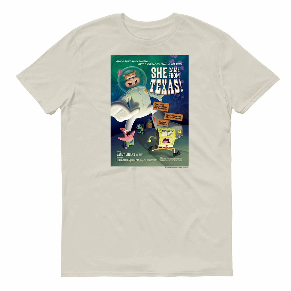 Monster Digital SpongeBob SquarePants She Came From Texas Adult Short Sleeve T-Shirt 1 Monster Digital SpongeBob SquarePants She Came From Texas Adult Short Sleeve T-Shirt