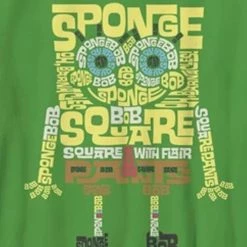 Fifthsun SpongeBob Type Green Kids Short Sleeve T-Shirt Clothing
