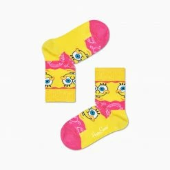 Fba-happysocks SpongeBob SquarePants 4-Pack Kids Sock Giftbox