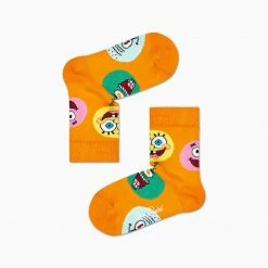 Fba-happysocks SpongeBob SquarePants 4-Pack Kids Sock Giftbox
