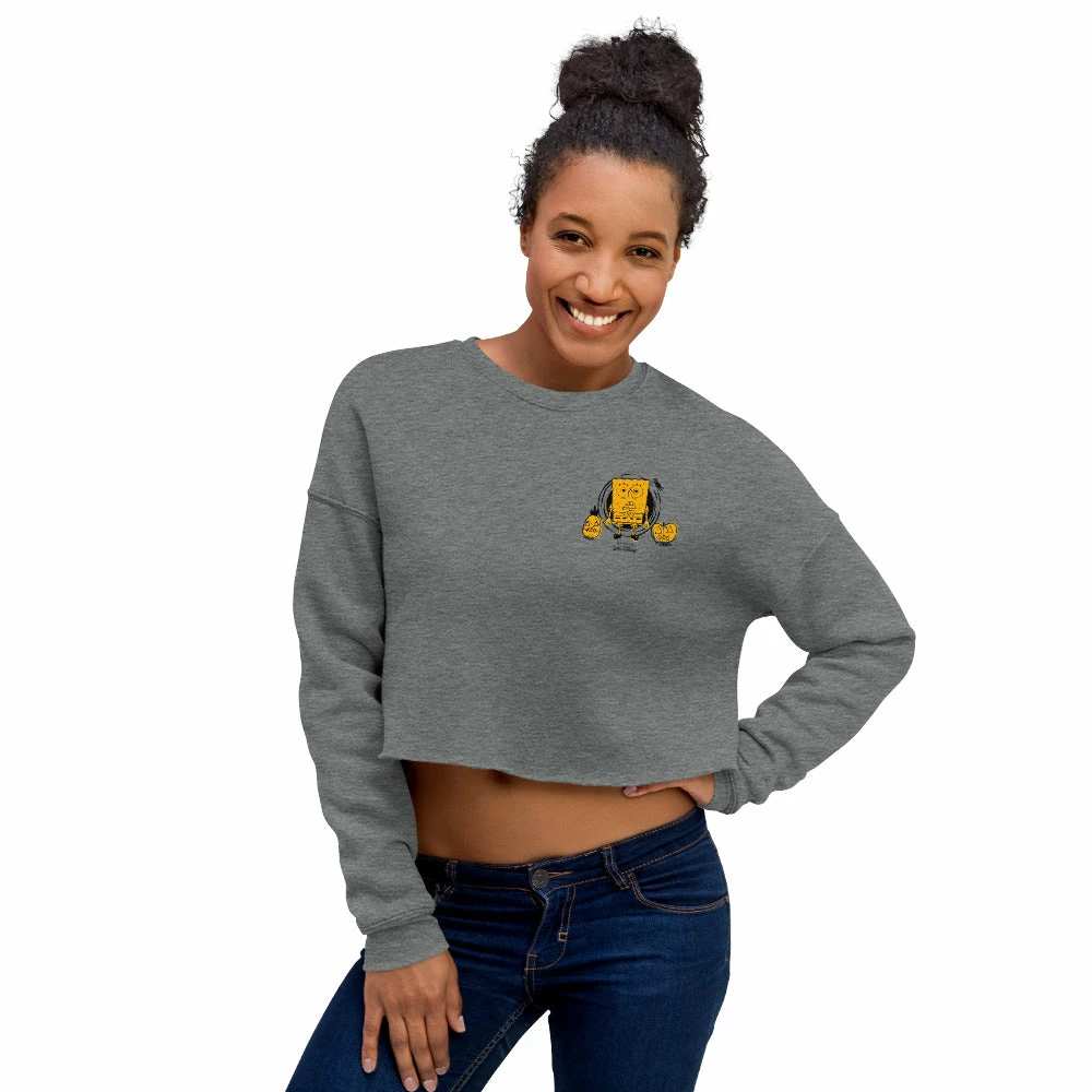 Printful SpongeBob Bikini Bottom Pumpkin Women's Crop Sweatshirt International Shipping 1 Printful SpongeBob Bikini Bottom Pumpkin Women's Crop Sweatshirt International Shipping