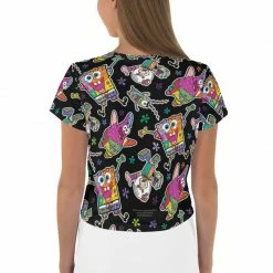 Printful SpongeBob SquarePants Britto Crop Top T-Shirt Clothing 6 Printful SpongeBob SquarePants Britto Crop Top T-Shirt Clothing