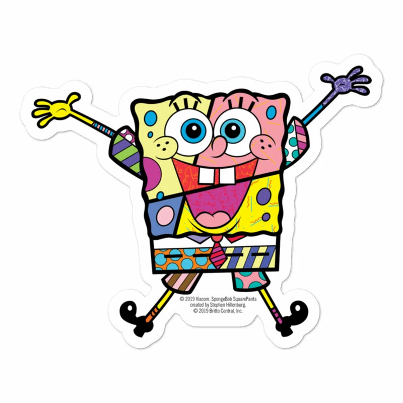 Printful SpongeBob SquarePants Britto Sticker 1 Printful SpongeBob SquarePants Britto Sticker