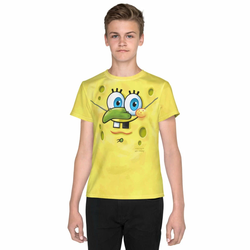 Printful SpongeBob Kids Short Sleeve Costume T-Shirt Clothing 2 Printful SpongeBob Kids Short Sleeve Costume T-Shirt Clothing