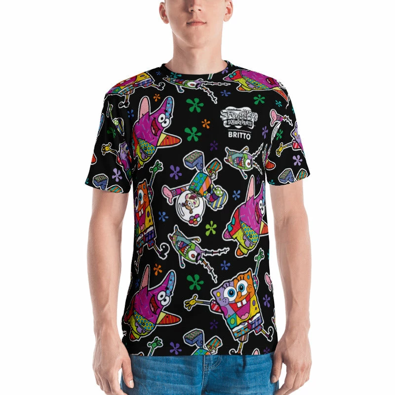 Printful SpongeBob SquarePants Britto Short Sleeve T-Shirt Clothing 1 Printful SpongeBob SquarePants Britto Short Sleeve T-Shirt Clothing