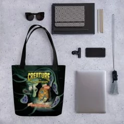 Printful SpongeBob Creature With Six Tentacles Tote Bag Accessories