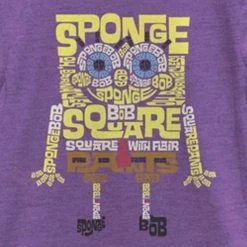 Fifthsun SpongeBob Type Purple Girls Short Sleeve T-Shirt