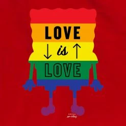 Dtg2go Clothing SpongeBob SquarePants Love Is Love Short Sleeve T-Shirt
