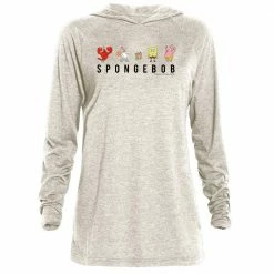 Dtg2go Clothing SpongeBob SquarePants Character Lineup Tri-Blend Raglan Hoodie