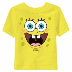 Dtg2go SpongeBob SquarePants Yellow Big Face Infant Short Sleeve T-Shirt Clothing